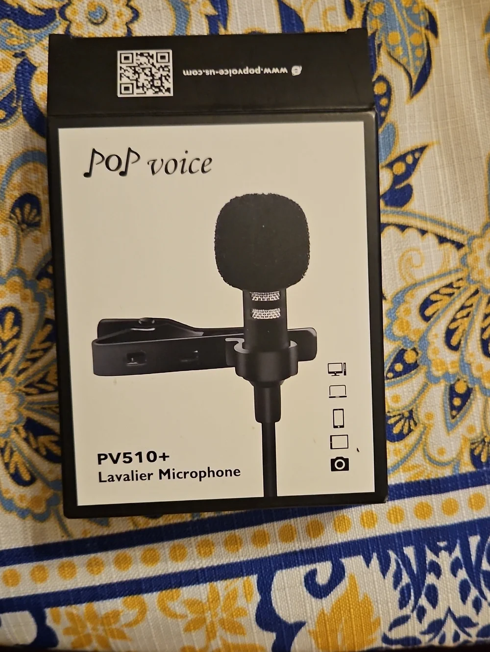 POP voice PV510+ Black Lavalier Microphone